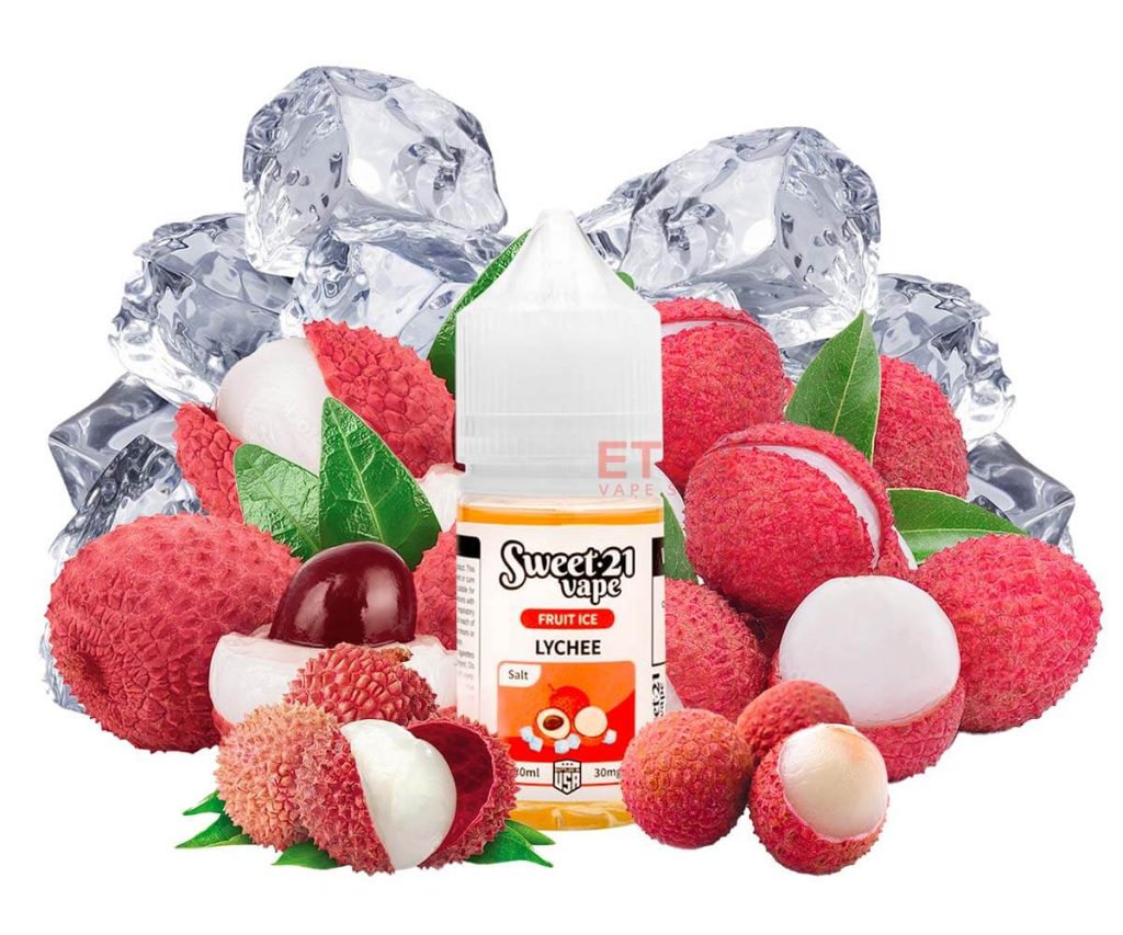 Sweet 21 Vape Fruity Ice Salt Lychee 30ml Vải Thiều